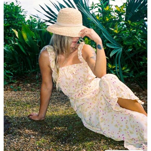 Faithfull The Brand Adele Floral Print Saint Tropez Midi Dress NWTs size 6 - Picture 4 of 15